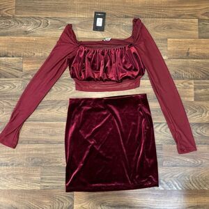 FN Sweet Velvet Dreams Skirt Set